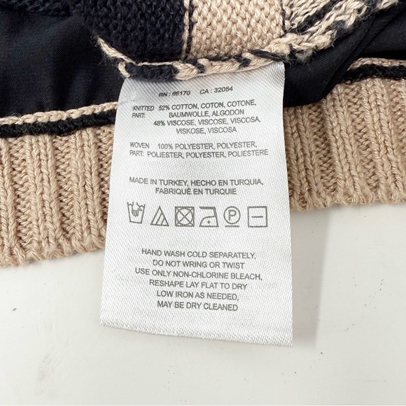 ANTHROPOLOGIE MOTH Women’s Black Beige Ombré Striped Button Up Cardigan Size M - Picture 7 of 8